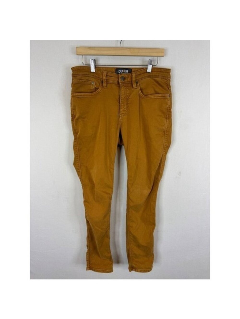DU/ER No Sweat Slim Fit Pants Tobacco Brown Ochre N2X 32x32 Mens